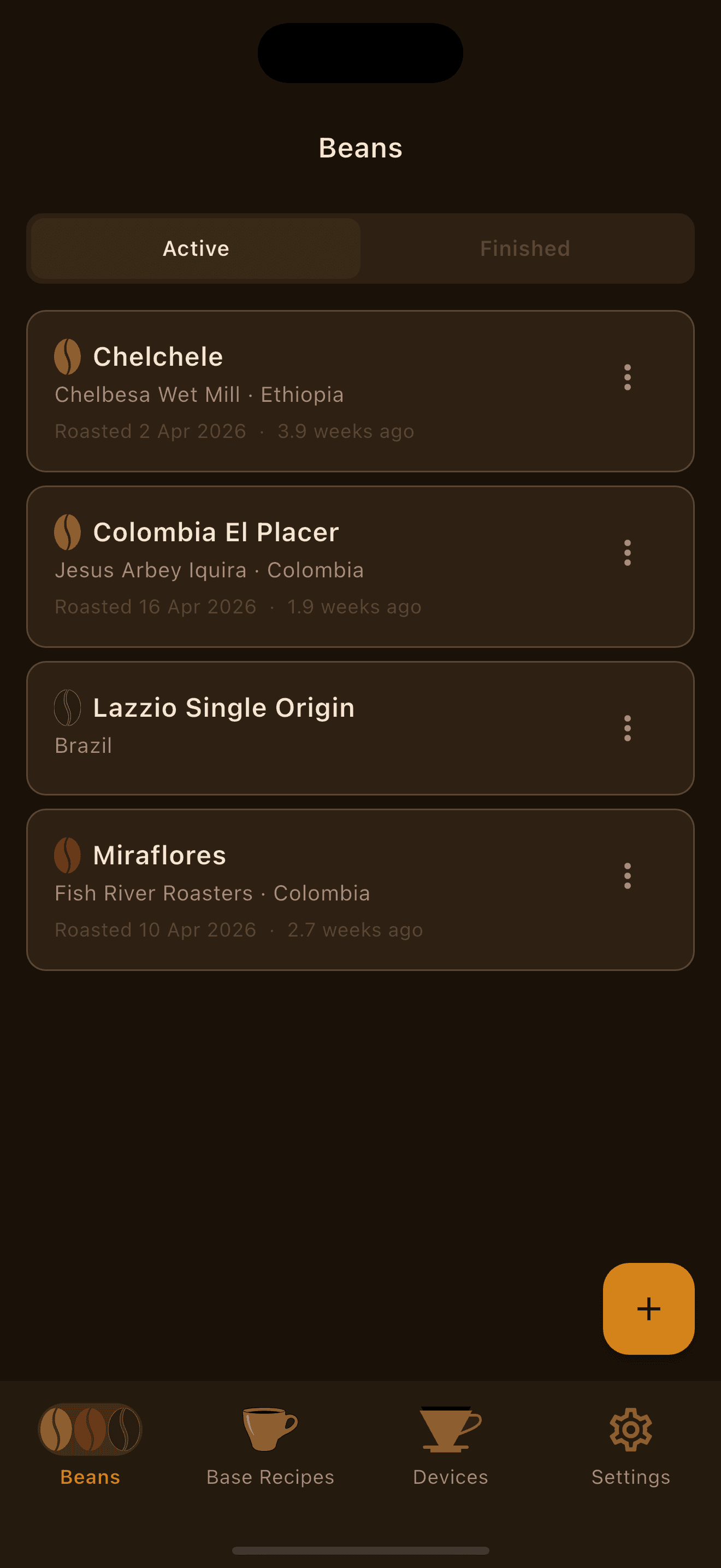Beans list